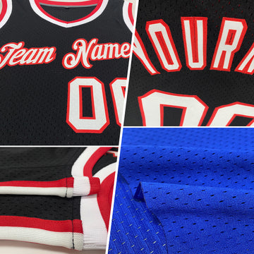 Custom Royal White-Pink Authentic Throwback Basketball Jersey