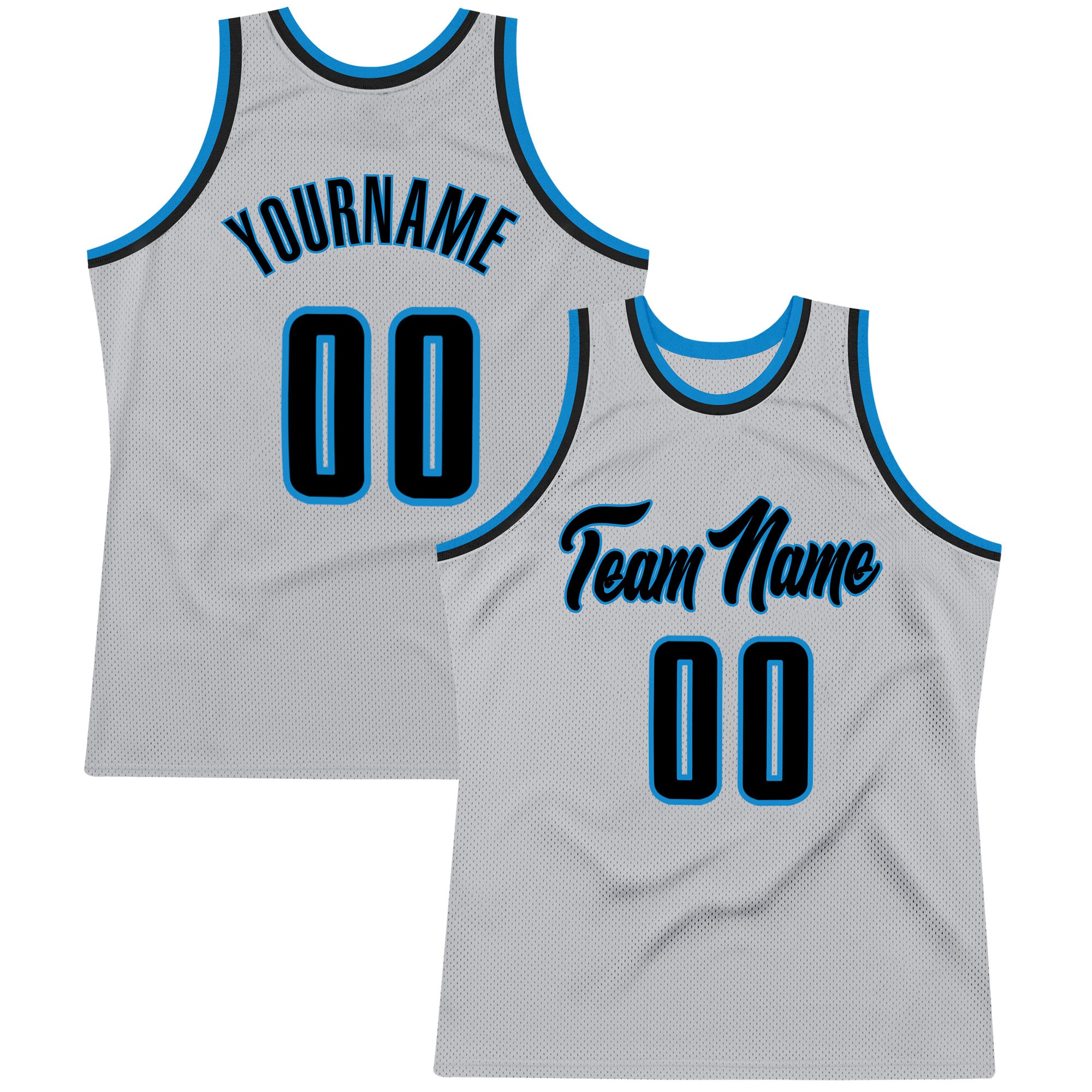 Custom Cream Light Blue-Dark Gray Authentic Throwback Basketball Jersey  Discount