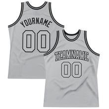 Laden Sie das Bild in den Galerie-Viewer, Custom Gray Gray-Black Authentic Throwback Basketball Jersey
