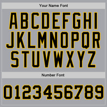 Загрузить изображение в средство просмотра галереи, Custom Gray Black-Gold Authentic Throwback Basketball Jersey
