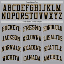 Load image into Gallery viewer, Custom Gray Black-Old Gold Authentic Throwback Basketball Jersey
