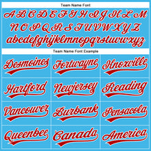 Charger l&#39;image dans la galerie, Custom Sky Blue Red-White Authentic Baseball Jersey
