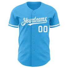 Загрузить изображение в средство просмотра галереи, Custom Sky Blue White Authentic Baseball Jersey
