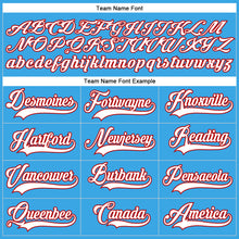 Загрузить изображение в средство просмотра галереи, Custom Sky Blue White-Red Hockey Lace Neck Jersey
