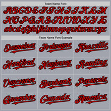 Laden Sie das Bild in den Galerie-Viewer, Custom Gray Black Pinstripe Red Authentic Sleeveless Baseball Jersey
