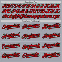 Charger l&#39;image dans la galerie, Custom Gray Black Pinstripe Red Authentic Sleeveless Baseball Jersey
