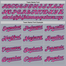 Charger l&#39;image dans la galerie, Custom Gray Black Pinstripe Light Blue-Pink Authentic Sleeveless Baseball Jersey
