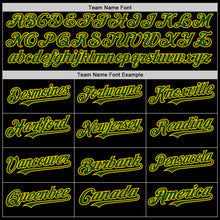 Laden Sie das Bild in den Galerie-Viewer, Custom Black Green-Yellow Authentic Sleeveless Baseball Jersey

