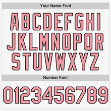 Load image into Gallery viewer, Custom White Medium Pink-Black Authentic Sleeveless Baseball Jersey
