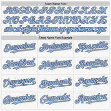 Load image into Gallery viewer, Custom White Light Blue-Steel Gray Authentic Sleeveless Baseball Jersey

