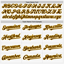 Load image into Gallery viewer, Custom White Brown-Gold Authentic Sleeveless Baseball Jersey
