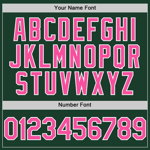 Custom Green Pink-White Authentic Sleeveless Baseball Jersey