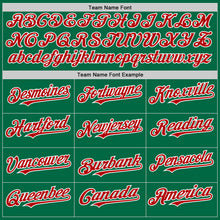 Load image into Gallery viewer, Custom Kelly Green Red-White Authentic Sleeveless Baseball Jersey
