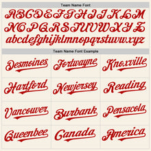 Load image into Gallery viewer, Custom Cream Red Authentic Sleeveless Baseball Jersey
