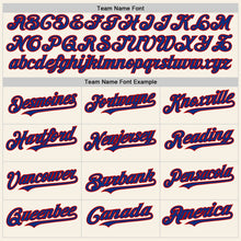 Load image into Gallery viewer, Custom Cream Royal-Red Authentic Sleeveless Baseball Jersey
