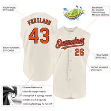 Load image into Gallery viewer, Custom Cream Orange-Navy Authentic Sleeveless Baseball Jersey
