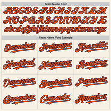 Load image into Gallery viewer, Custom Cream Orange-Navy Authentic Sleeveless Baseball Jersey

