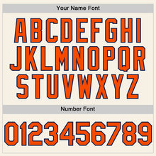 Load image into Gallery viewer, Custom Cream Orange-Navy Authentic Sleeveless Baseball Jersey
