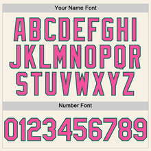 Load image into Gallery viewer, Custom Cream Pink-Kelly Green Authentic Sleeveless Baseball Jersey
