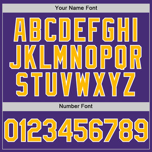 Custom Purple Gold-White Authentic Sleeveless Baseball Jersey