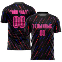 Charger l&#39;image dans la galerie, Custom Black Pink-Orange Sublimation Soccer Uniform Jersey

