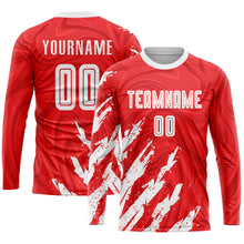 Load image into Gallery viewer, Custom Red White Sublimation Soccer Uniform Jersey
