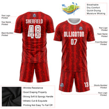 Laden Sie das Bild in den Galerie-Viewer, Custom Red White-Black Sublimation Soccer Uniform Jersey
