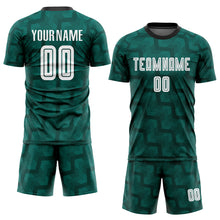 Laden Sie das Bild in den Galerie-Viewer, Custom Green White-Black Sublimation Soccer Uniform Jersey
