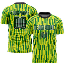 Load image into Gallery viewer, Custom Neon Green Green-Gold Sublimation Soccer Uniform Jersey
