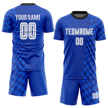 Charger l&#39;image dans la galerie, Custom Royal White-Black Sublimation Soccer Uniform Jersey
