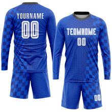 Charger l&#39;image dans la galerie, Custom Royal White-Black Sublimation Soccer Uniform Jersey
