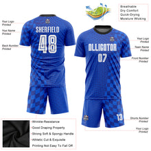 Charger l&#39;image dans la galerie, Custom Royal White-Black Sublimation Soccer Uniform Jersey
