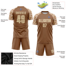 Laden Sie das Bild in den Galerie-Viewer, Custom Brown Cream-Camo Sublimation Soccer Uniform Jersey
