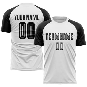 Custom White Black Sublimation Soccer Uniform Jersey