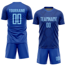 Laden Sie das Bild in den Galerie-Viewer, Custom Royal Light Blue Sublimation Soccer Uniform Jersey
