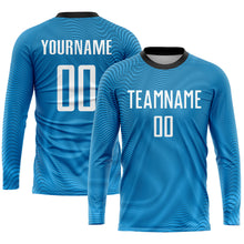 Load image into Gallery viewer, Custom Light Blue White-Black Sublimation Soccer Uniform Jersey
