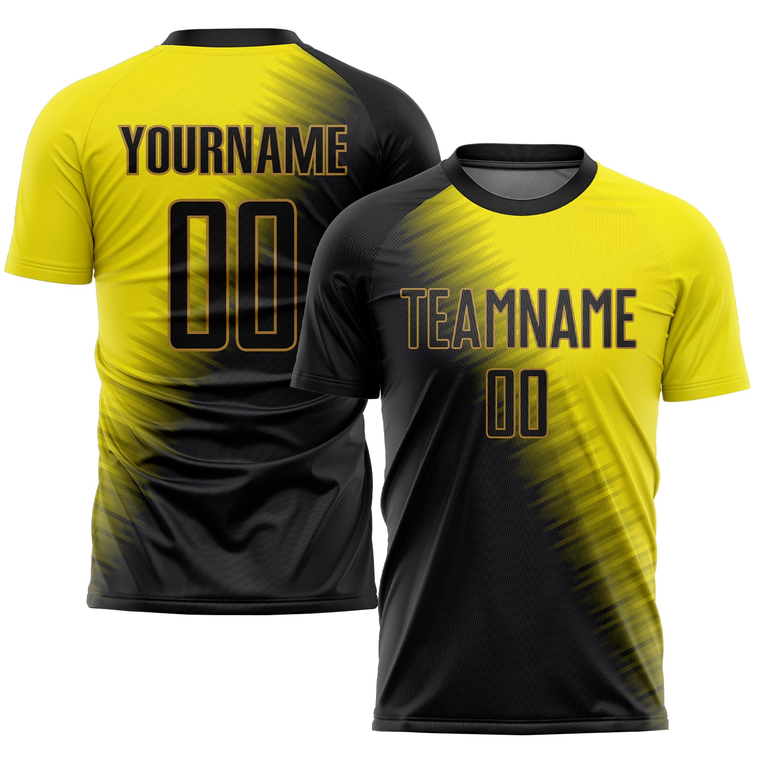 Cheap Custom Gold Black Sublimation Soccer Uniform Jersey Free Shipping –  CustomJerseysPro