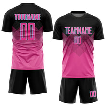 Load image into Gallery viewer, Custom Pink Pink-Black Sublimation Soccer Uniform Jersey
