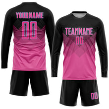 Load image into Gallery viewer, Custom Pink Pink-Black Sublimation Soccer Uniform Jersey
