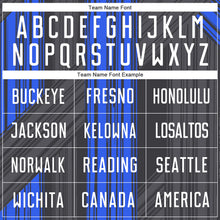 Laden Sie das Bild in den Galerie-Viewer, Custom Black White-Royal Sublimation Soccer Uniform Jersey
