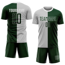 Load image into Gallery viewer, Custom Gray Green-White Sublimation Split Fashion Soccer Uniform Jersey
