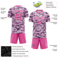 Laden Sie das Bild in den Galerie-Viewer, Custom Camo Pink-White Sublimation Salute To Service Soccer Uniform Jersey
