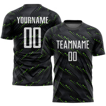 Load image into Gallery viewer, Custom Black White-Kelly Green Sublimation Soccer Uniform Jersey
