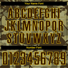Load image into Gallery viewer, Custom Camo Brown-Gold Sublimation Salute To Service Soccer Uniform Jersey
