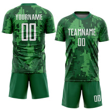 Laden Sie das Bild in den Galerie-Viewer, Custom Camo White-Kelly Green Sublimation Salute To Service Soccer Uniform Jersey
