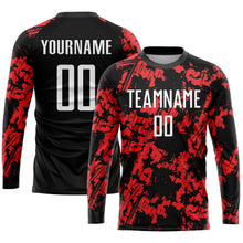 Load image into Gallery viewer, Custom Red White-Black Sublimation Soccer Uniform Jersey
