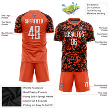 Laden Sie das Bild in den Galerie-Viewer, Custom Orange White-Black Sublimation Soccer Uniform Jersey
