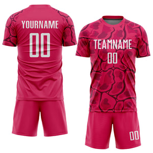 Custom Red White-Black Sublimation Soccer Uniform Jersey