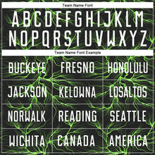 Laden Sie das Bild in den Galerie-Viewer, Custom Black White-Neon Green Sublimation Soccer Uniform Jersey
