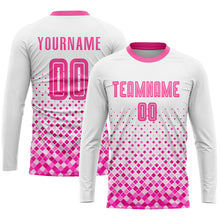 Charger l&#39;image dans la galerie, Custom White Pink Sublimation Soccer Uniform Jersey
